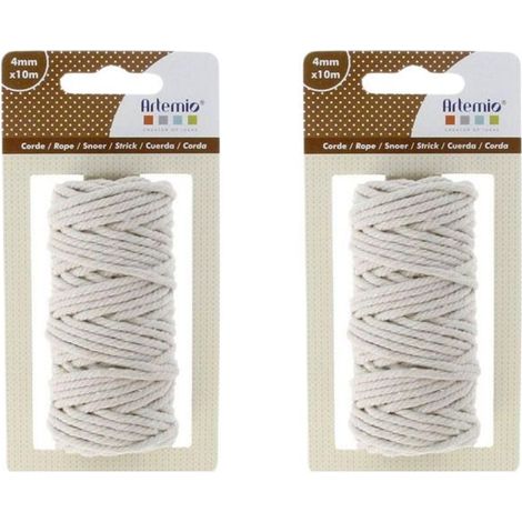 2 ficelle coton pour macramé 10 m - Beige