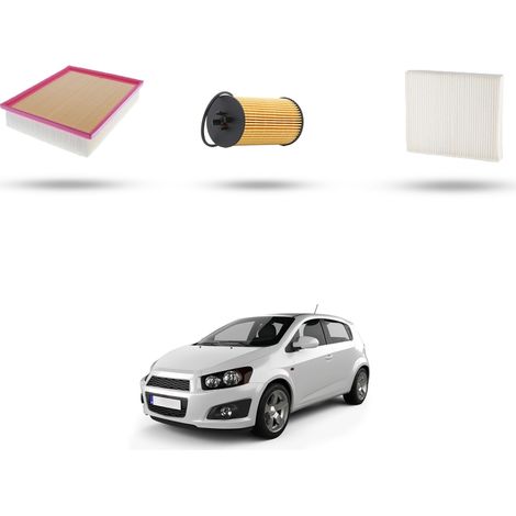 Kit tagliando 3 filtri compatibile con Chevrolet Aveo II 1.4 turbo 103kw d al 2013 (1/5)
