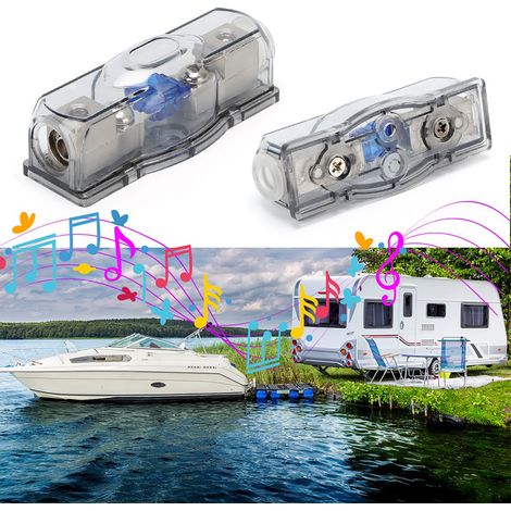Autoradiosystem mit einem Ausgang, einem Sicherungshalter und Digitalanzeige (250 A) (1/5)