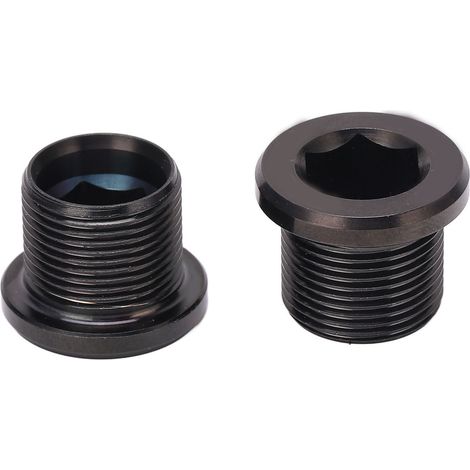 Vis de fixation pour manivelle de vélo en métal résistant à la rouille, écrou de plateau de chaîne pour vélos de route, 2 pièces noires (1/5)