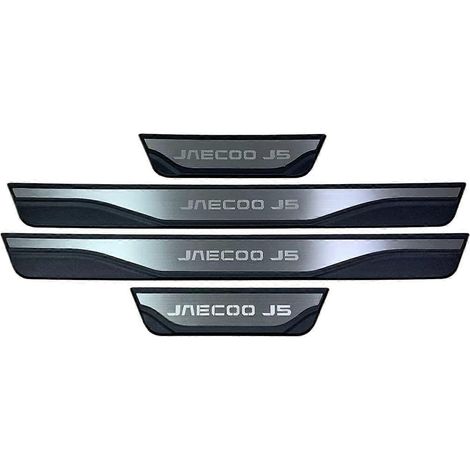 Seuil de porte Chery Jaecoo 5 J5 2026, protection anti-éraflures, autocollant noir et argent (argent) (1/5)