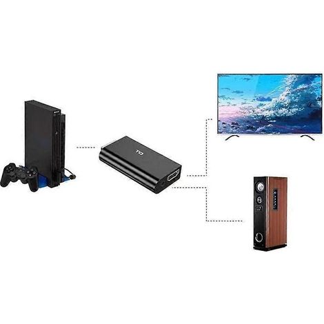 Adaptateur portable avec boîtier métallique et sortie audio 3,5 mm (1/4)