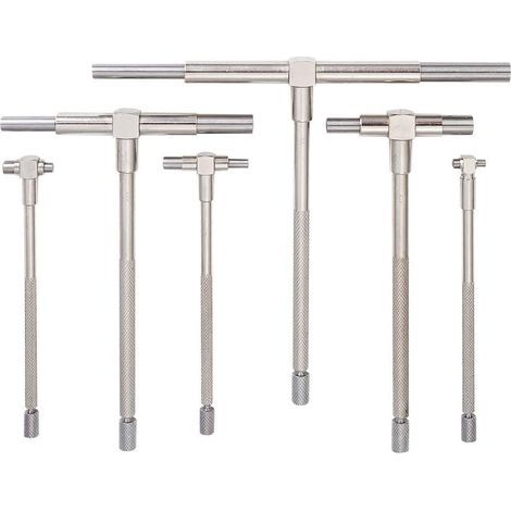 6-teiliges Präzisions-Teleskop-Messgeräteset, T-förmige Bohrungslehre mit 8–150 mm verstellbarer Höhe, hochwertiger Edelstahl für schnelle Innenmessungen (1/5)
