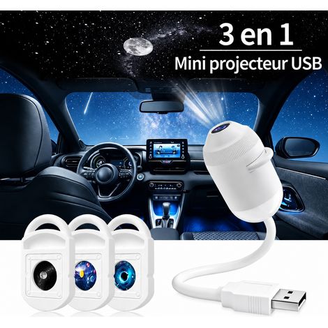 Lampe projecteur ciel étoilé USB veilleuse double mode avec 3 motifs étoiles 3 6 × 6 × 10 cm 95 g – Livraison gratuite
