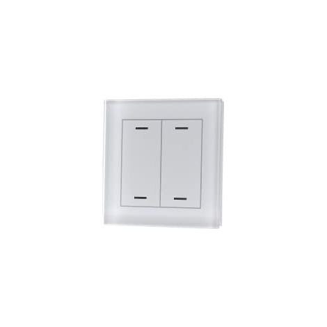 EIB, KNX, BOUTON-POUSSOIR EN VERRE II LITE, Ã  2 VOLETS, RGBW,, BLANC BE-GTL20W.01 MDT
