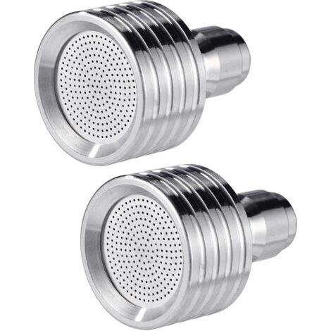 Set di 2 ugelli per idropulitrice ad alta pressione con raccordo metallico a innesto rapido da 6,35 mm per la pulizia dell'auto, ugello per tubo da giardino in acciaio inossidabile (0,3 mm) (1/5)