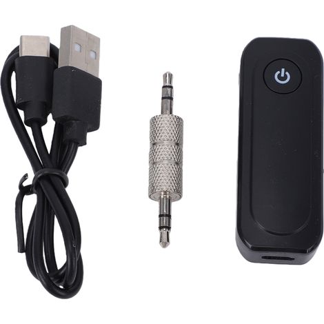 Récepteur Bluetooth pour voiture, adaptateur Bluetooth AUX 3,5 mm, émetteur-récepteur Bluetooth 6.0, connexion stable, grande autonomie (1/5)