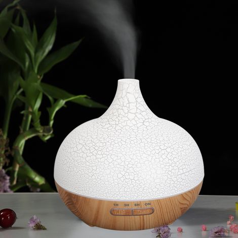 Difusor de aromaterapia ultrasónico con mando a distancia, 500 ml, luz LED multicolor, difusor silencioso y humidificador para aceites esenciales. (1/5)