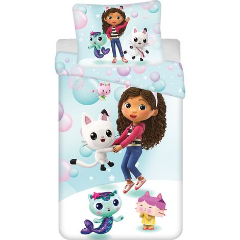 Juego de ropa de cama infantil para casa de mu帽ecas de Gabby, Casa de Gatos, 140 x 200 cm