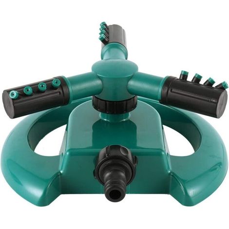 Automatischer Rasensprenger 360° drehbar 3-Arm Gartensprinkler Wassersprinkler 12 Düsen Bewässerungssystem