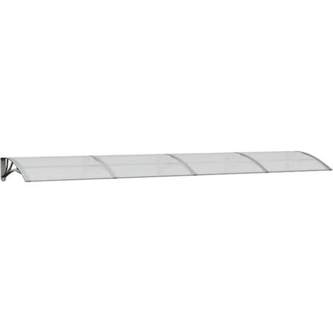 Porche transparent gris, 350x75 cm, en polycarbonate. (1/5)