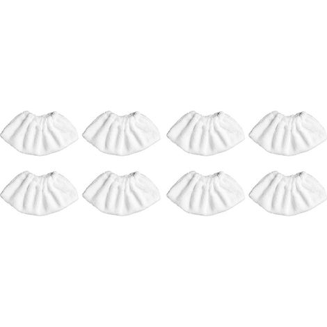 Lot de 8 lingettes de nettoyage pour vitres, housses et tampons pour nettoyant pour vitres et sols compatibles avec les nettoyeurs vapeur Kärcher SC1, SC2, SC3 et SC4. (1/5)