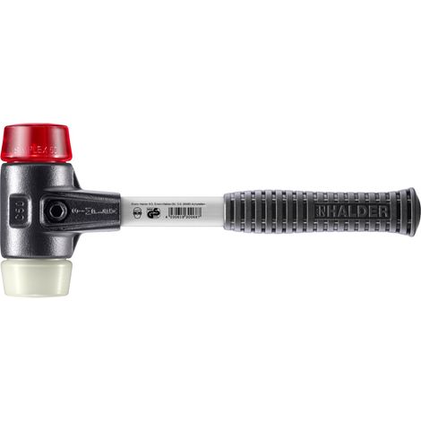 HALDER SIMPLEX Kunststoff- / Nylonhammer mit verstärktem Tempergussgehäuse und Glasfaserstiel - D=50 mm - 3768.050 (1/5)
