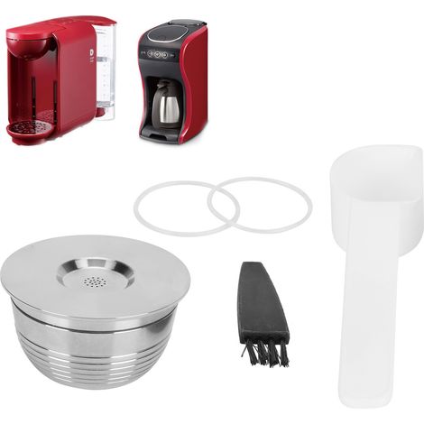 Wiederverwendbares Löffel-Bürsten-Set für Kaffeekapseln, kompatibel mit der Kaffeemaschine UCC DP1-CN (W). (1/5)
