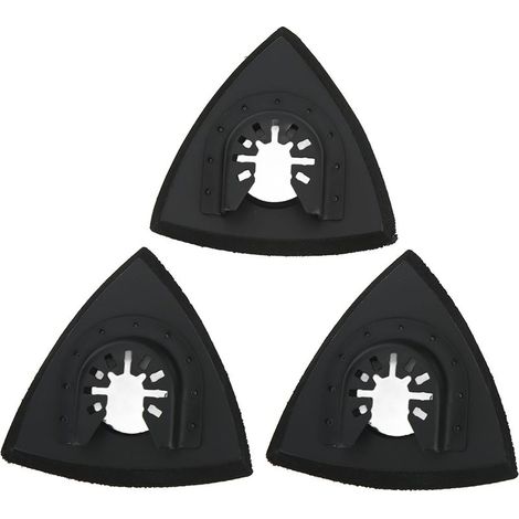 Kit de tampons de ponçage multi-outils oscillants, Triangle à dégagement rapide, 3 pièces, pour remplacement (1/4)