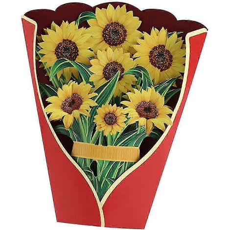 Carte pop-up en papier « Bouquet de fleurs éternel » - Carte de vœux romantique 3D pour maman, idéale pour les fêtes, Thanksgiving et la Saint-Valentin-Style A