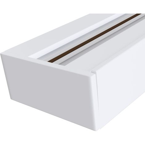 Binario per Faretti 2m in Alluminio per Sistema Illuminazione Binario Monofase Bianco