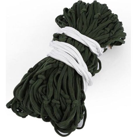 Hamac d'extérieur Capacité de charge de 250 lb Chaise pivotante suspendue légère et portable avec corde en nylon pour les voyages de camping dans l'arrière-cour Vert armée, (1/4)