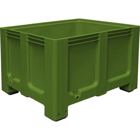 BRB Palettenbox mit 4 Füßen, LxBxH 1200x1x760 mm, grün (1/2)