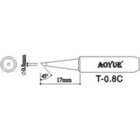 AOYUE T0,8C REPUESTO PUNTA SOLDADOR (1/2)