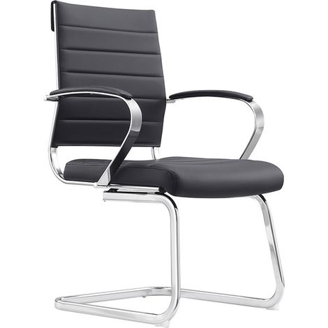 Design-Konferenzstuhl/Esszimmerstuhl Cádiz - Schwarz - Schicker Stuhl für Esszimmer & Büro (1/5)