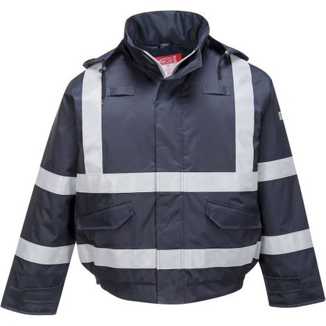 Cazadora multi-protección resistente a la llama cintas reflectantes S783 XL Azul Marino