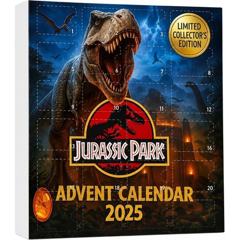 Calendrier de l'Avent de Noël en boîte surprise, pendentif animal en acrylique, 24 décorations pour sapin, cadeau dinosaure (gj793-001) (1/3)