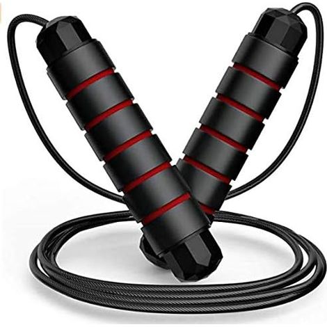 Corde à Sauter - Câble en Acier PVC Réglable avec Roulements à Billes - Poignées en Mousse Ergonomiques - Pour Adultes et Enfants - 1 Pièce (1/5)