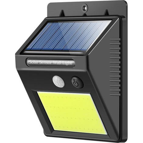 Luminaire solaire LED, 48 diodes, détecteurs de mouvement et de luminosité, pour jardin, terrasse, allée, entrée de garage et espaces extérieurs.-AquaForge (1/3)