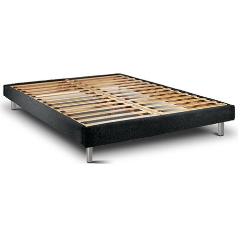 Cadre de Lit Ascot Black Pieds Métal 135x200