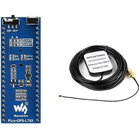 Carte d'extension GNSS Waveshare pour Raspberry Pi Pico, module GNSS basé sur le L76K, compatible GPS, BeiDou, GLONASS et QZSS. (1/5)