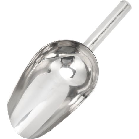 Cuillère à nourriture pour animaux en acier inoxydable avec long manche, idéale pour les chiens et les chats. (1/5)