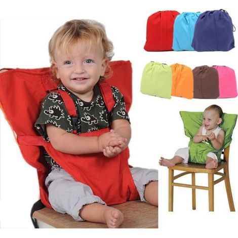 Réhausseur Siège de Table Bébé Enfant Pliable - Marque - Rouge - Polyester - Voyage