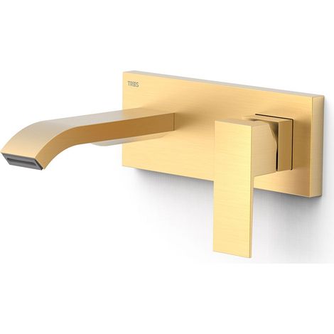 TRES 00630033OM CUADRO Pieza Vista para Cuerpo Empotrado De Lavabo Color Oro Mate 24K - ref: 00630033OM