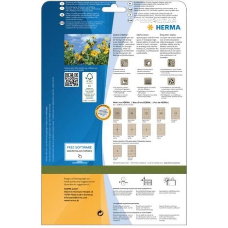 Étiquettes Auto-collantes - Papier Kraft Marron - 105 x 148 mm - Adhésif Permanent - 80 Pièces (1/4)