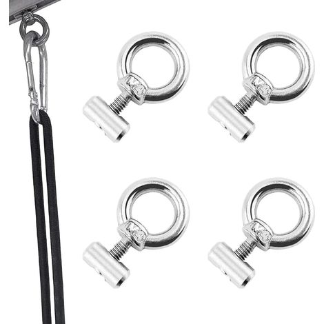 Lot de 4 butoirs de fixation pour auvent, kit de blocage pour store de camping,butoirs d'auvent en acier inoxydable,accessoires pour rail de passepoil pour caravane, camping-car, camping-car, bateau (1/5)