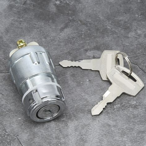 Jeu de clés de verrouillage pour contacteur d'allumage de moto compatible avec les karts et buggies 110cc, 125cc, 150cc et 250cc (3 broches). (1/5)