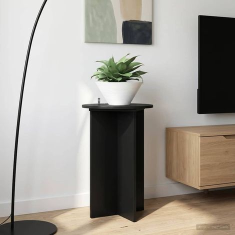 vidaXL Supporto per piante 2 pcs Nero Ø40 x 60 cm Legno