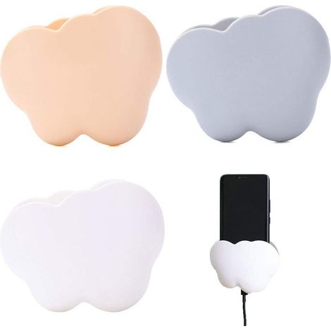3-teiliger Wand-Handyhalter, Wand-Fernbedienungshalter, ABS-Wandaufbewahrungsbox für Handy-Ladestation, Aufbewahrungsbox (B) (1/5)
