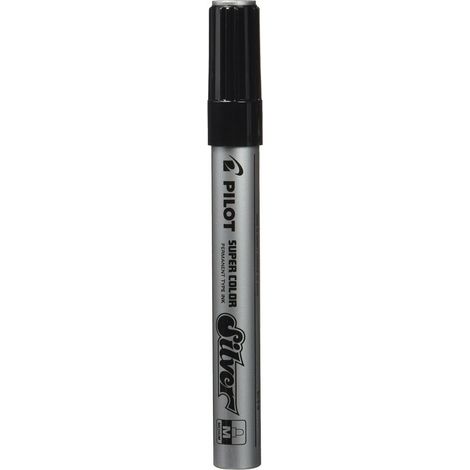 Rotulador permanente Pilot Desechable Plateado (12 Unidades) (1/2)
