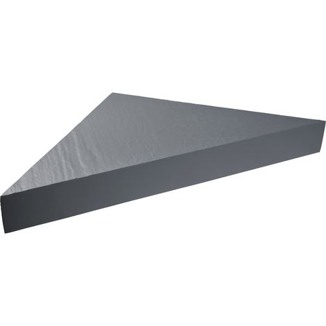 Banc d'angle pour douche en résine imitation ardoise - coloris gris ardoise (1/3)