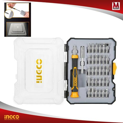 Cacciavite di precisione per smartphone e iphome INGCO - set 30 pezzi con cover (1/4)