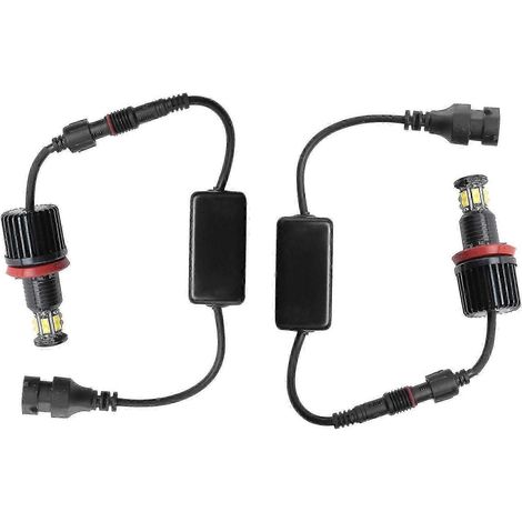 1 paire d'ampoules de phares de voiture Angel Eye 12 LED 120 W pour E82 E90 E92 E60 E61 E63 E89 X6 H8 (1/5)