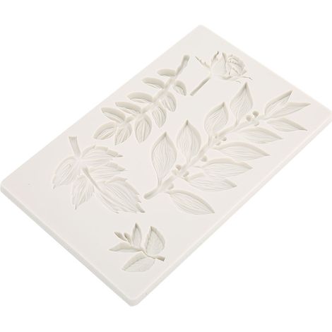 Silikon-Kuchenform mit Zweig-, Blumen- und Rankenmuster, zum Dekorieren von Kuchen, Pralinen und Fondant. (1/5)