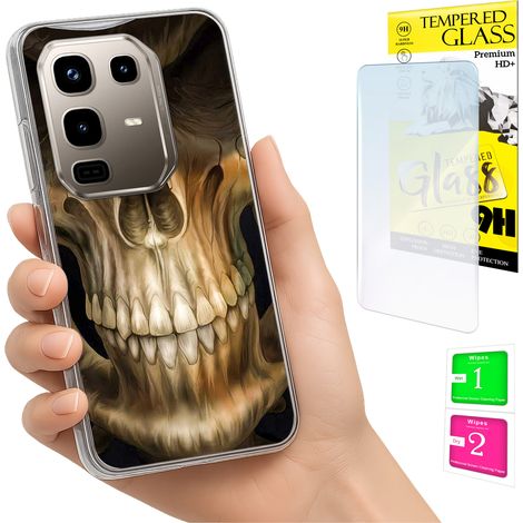 Custodia per Infinix Note 50 Pro 4G, cover posteriore con vetro 9H. (1/5)