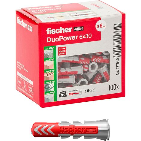 Tassello Nylon Duopower Fischer Duopower 6X30 100 Pezzi (1/5)