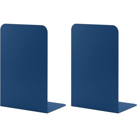 Serre-Livre Metal, 1 Paires Serre-Livres Enfants,Anti-Rayures Serre-Livres Design, pour Bureaux,Décoratifs, Étagères,Écoles et Librairie (Bleu Roi) (1/5)