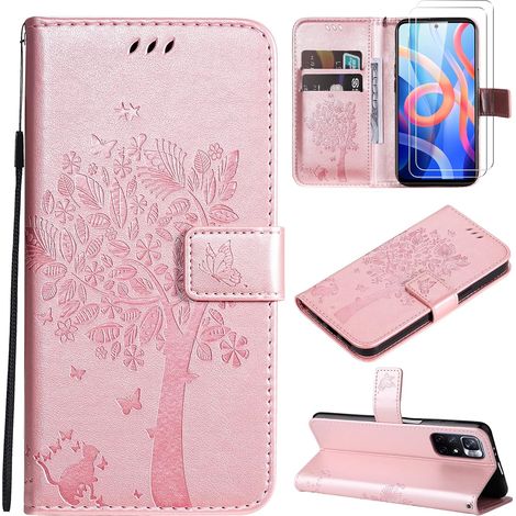 Flip-Case pink für Xiaomi Redmi Note 11T 5G2x, gehärtetes Glas, 21091116AI (1/5)