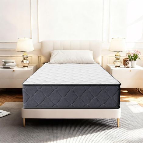 Dewinner – Matelas 90x190 cm mousse à mémoire de forme 25 cm – Confort moelleux – Soutien équilibré – Respirant et anti-acariens