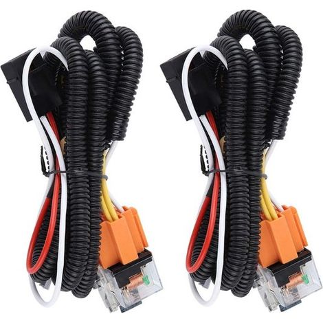 Dailygoods - Relé de arnés de 12 V - Universal para coche/camión - Kit de cableado de bocina - Plástico - Ligero (180 g) - Fácil instalación (1/5)